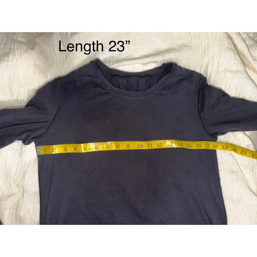 Lululemon Modal Pleated Back Long Sleeve Shirt dark gray size 4 thumb holes